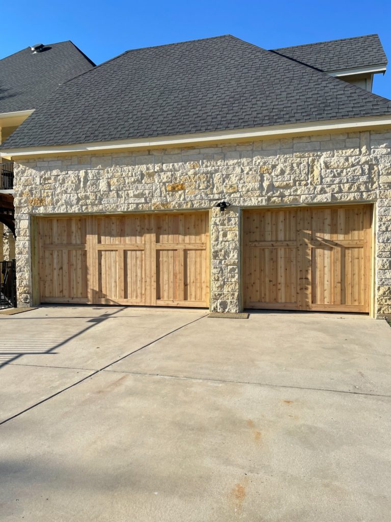 real wood garage doors
