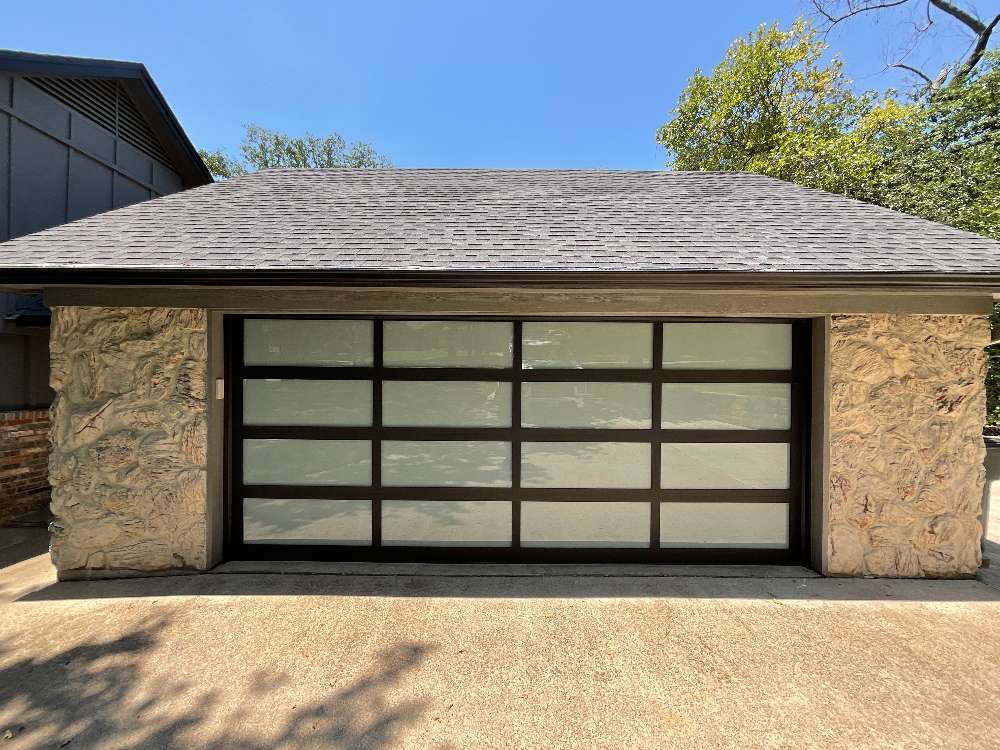 Modern Alumadoor Full View Black White Laminate. Colleyville Tx