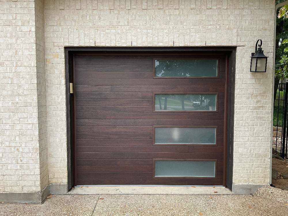 Modern CHI Planks walnut frosted windows. Trophy Club Tx1