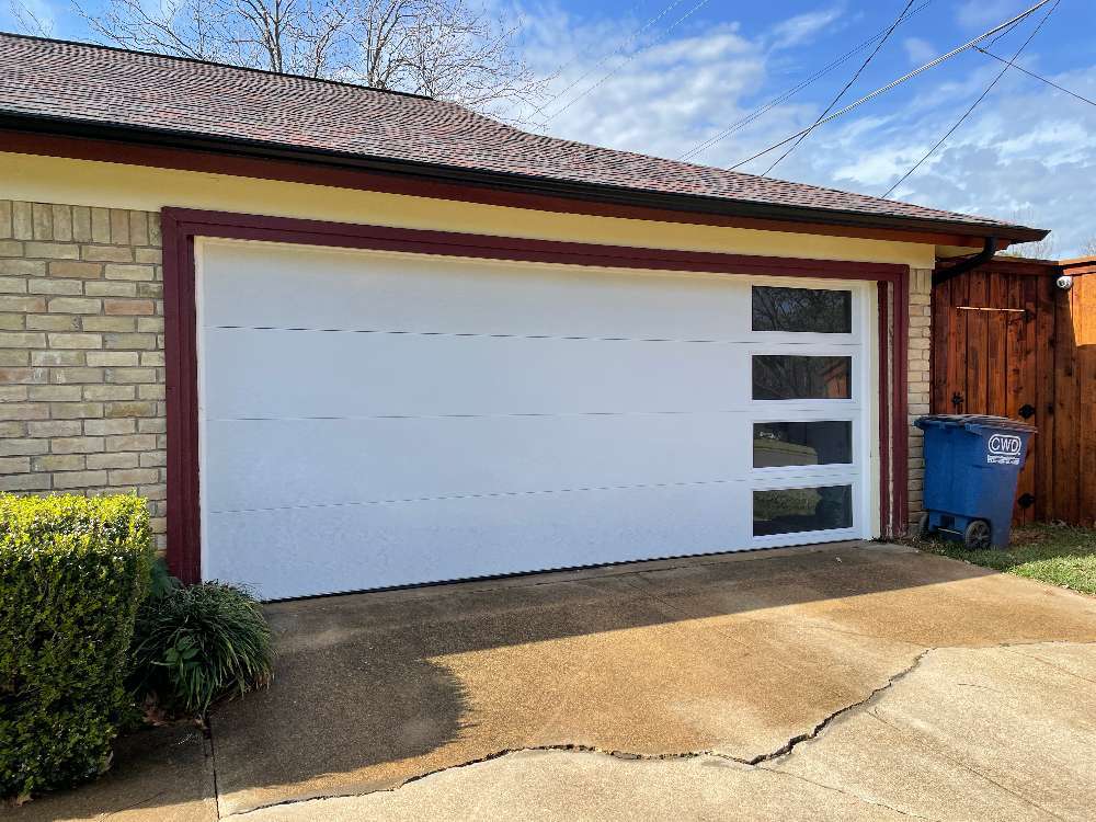 Modern Doorlink Flush Stacked Windows White. Euless Tx