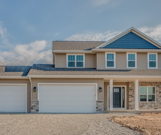 House with a garage door