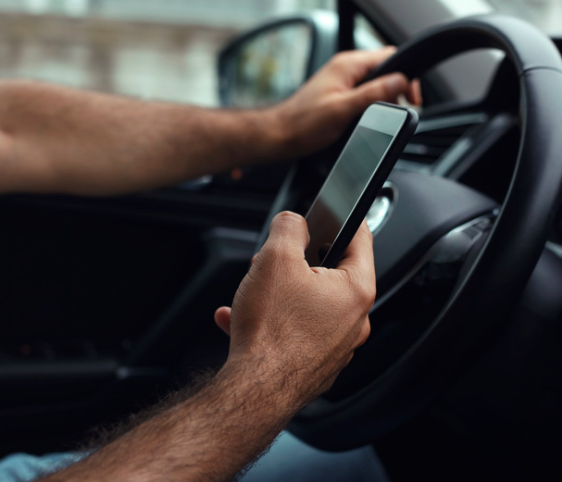 Using phone inside a car