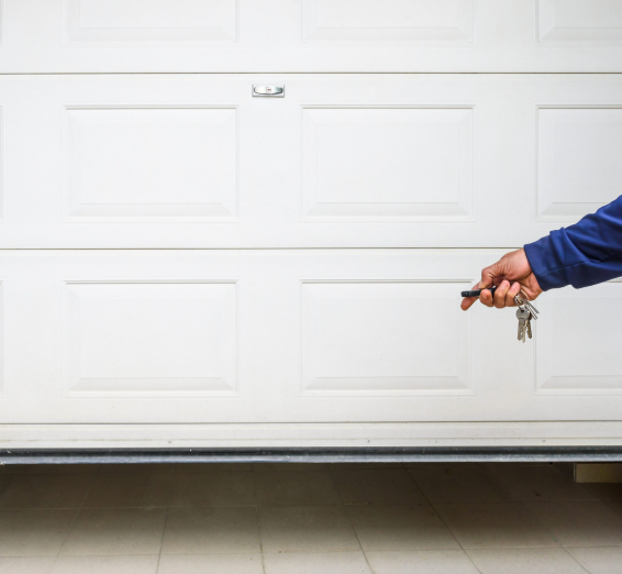 Opening a garage door with a remote